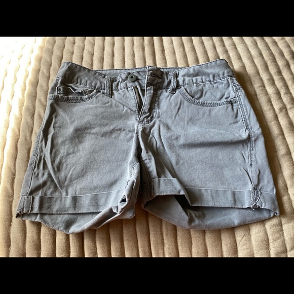 Gray High Waisted Shorts - Picture 1 of 4